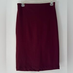 Burgundy Pencil Skirt